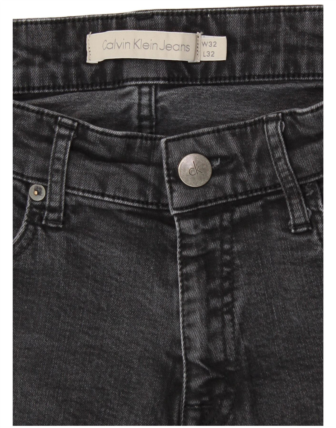 CALVIN KLEIN Womens Slim Jeans W32 L28  Grey Cotton