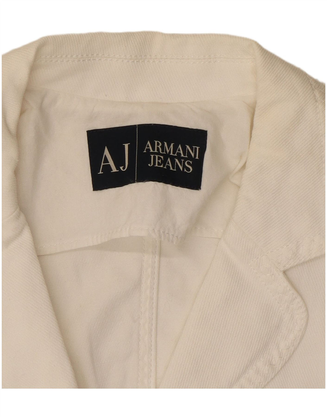 ARMANI JEANS Jachetă Blazer Crop 3 Buttons pentru femei UK 10 Small White