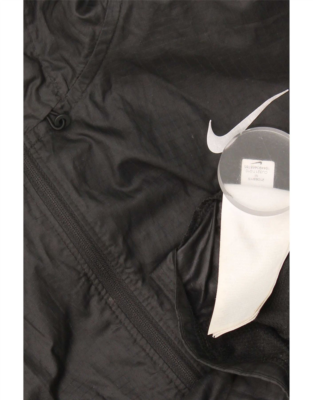 Jachetă de ploaie cu glugă Nike pentru femei UK 14 Poliester mediu negru