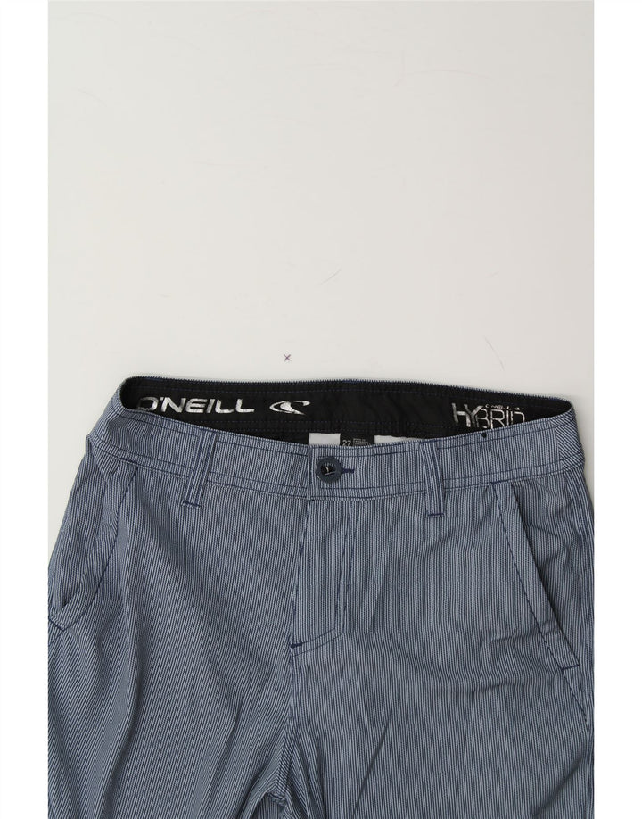 O'NEILL Mens Chino Shorts W27 XS Blue Pinstripe Polyester Vintage O'Neill and Second-Hand O'Neill from Messina Hembry 
