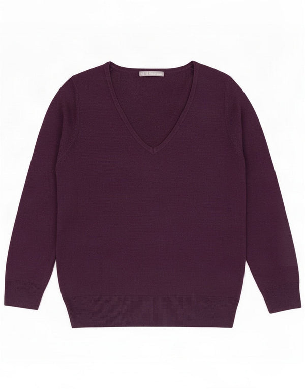 Marks & Spencer Pulover cu decolteu în V pentru femei UK 16 Large Purple