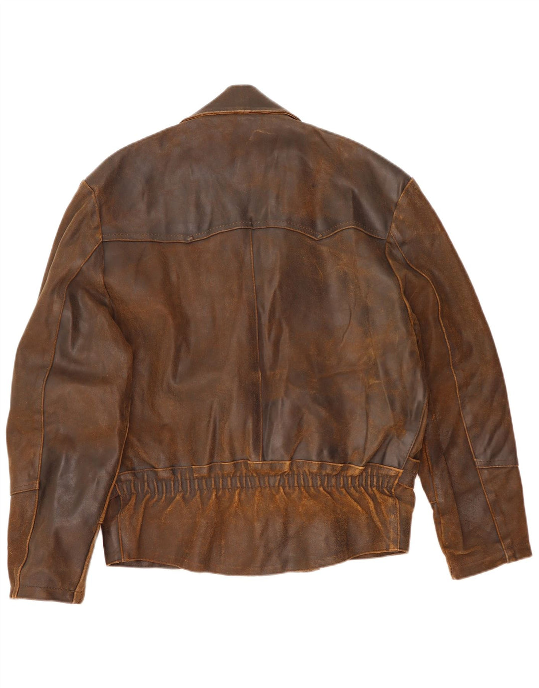 Jachetă de motociclist din piele vintage pentru bărbați UK 42 XL maro