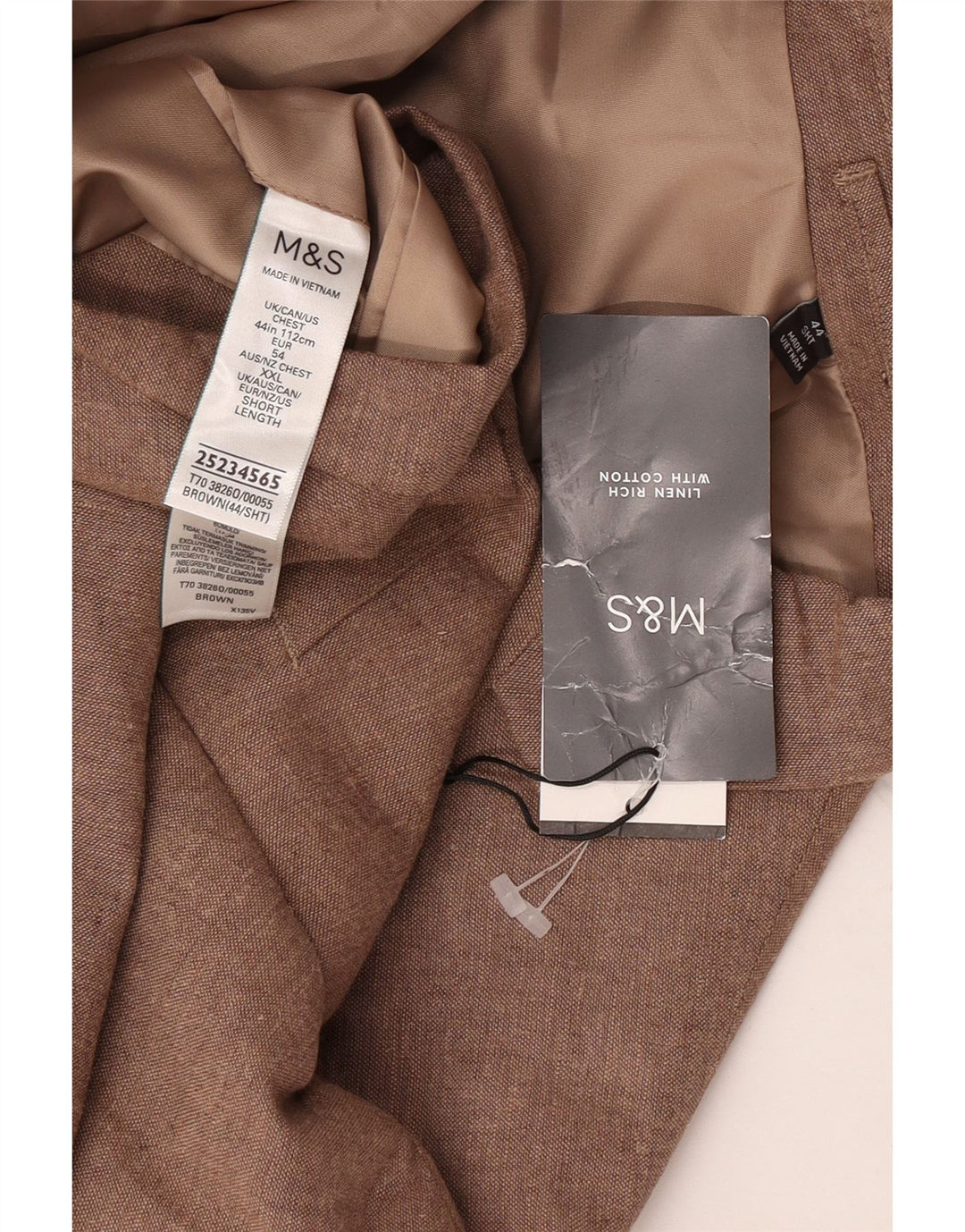 Sacou Marks & Spencer pentru bărbați cu 2 nasturi, UK 44 XL, in maro