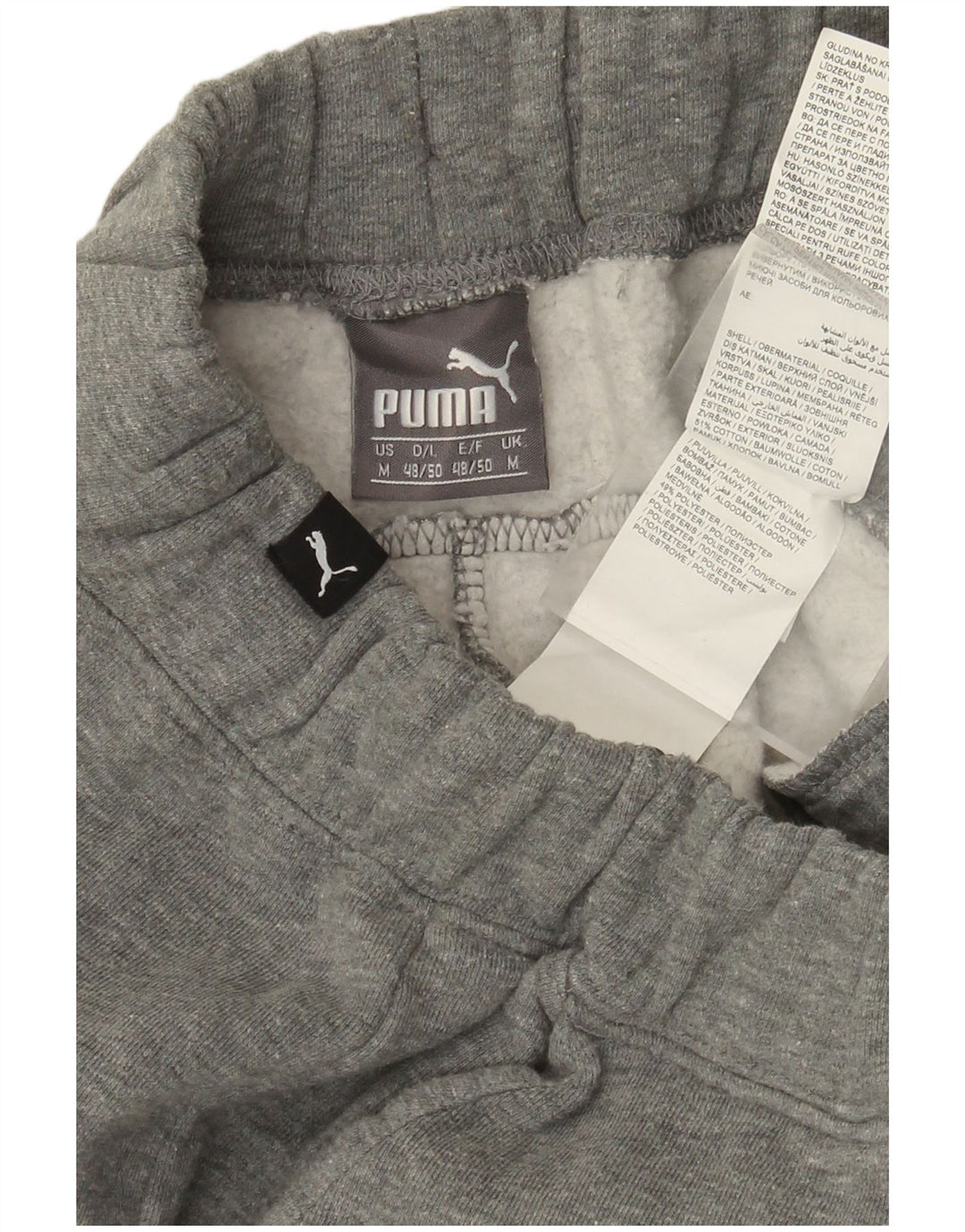 Pantaloni de trening Puma Graphic pentru bărbați Joggeri din bumbac gri mediu