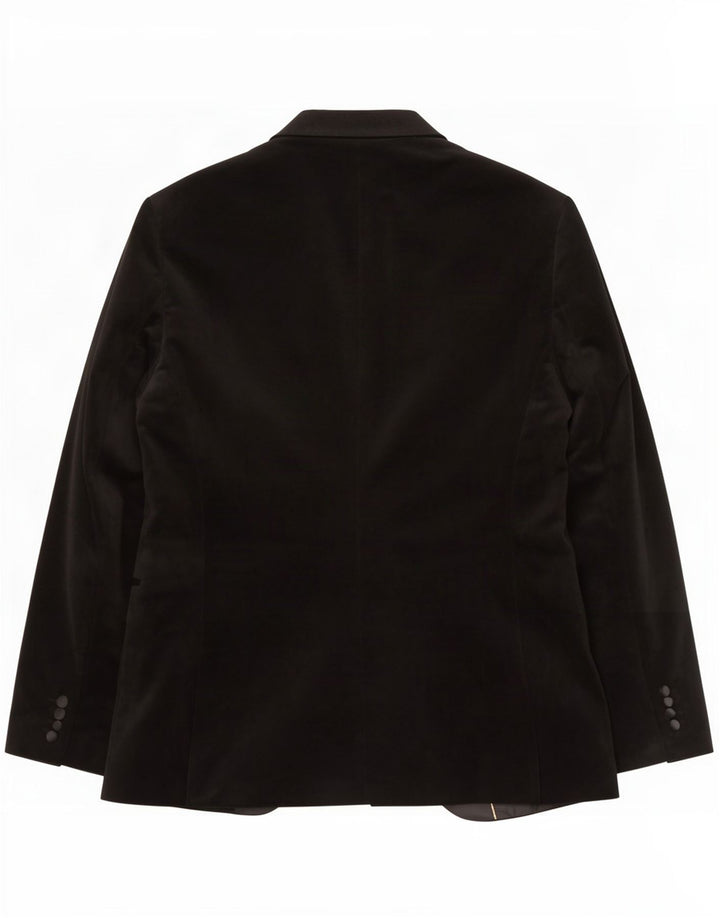 Blazer pentru bărbați Zara cu 1 nasture din velur EU 54 XL Poliester negru