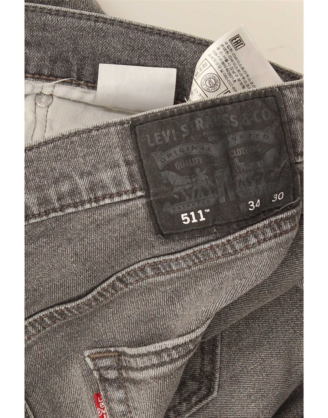 Blugi Levi's 511 Slim pentru bărbați W34 L30 bumbac gri