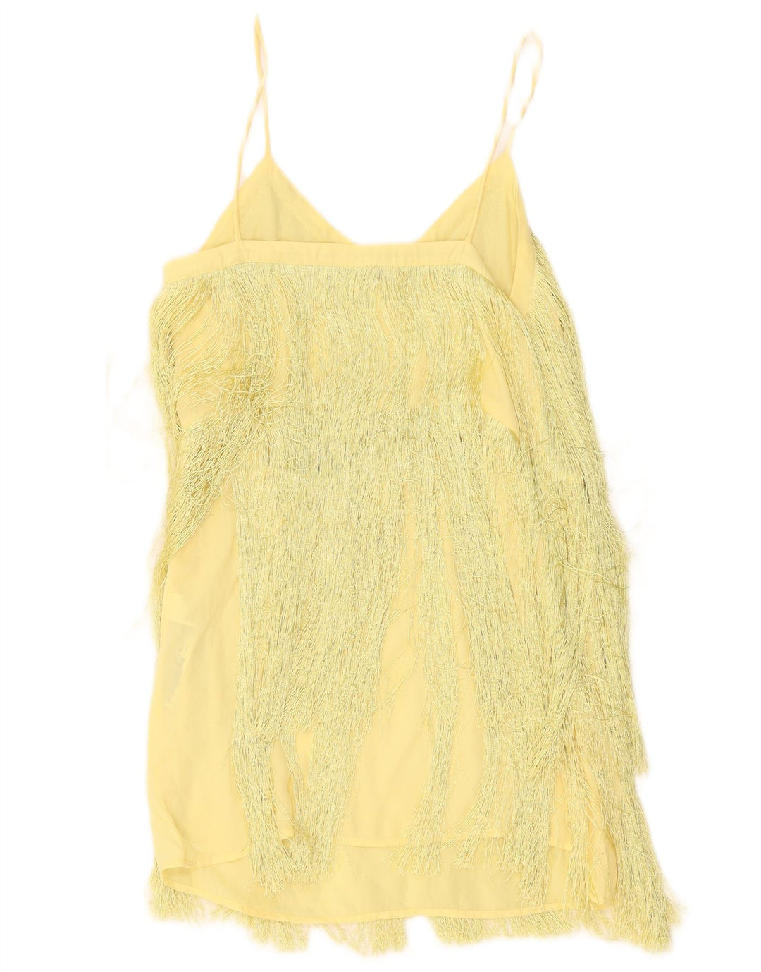 Rochie Charleston pentru femei Zara UK 12 Poliester galben mediu