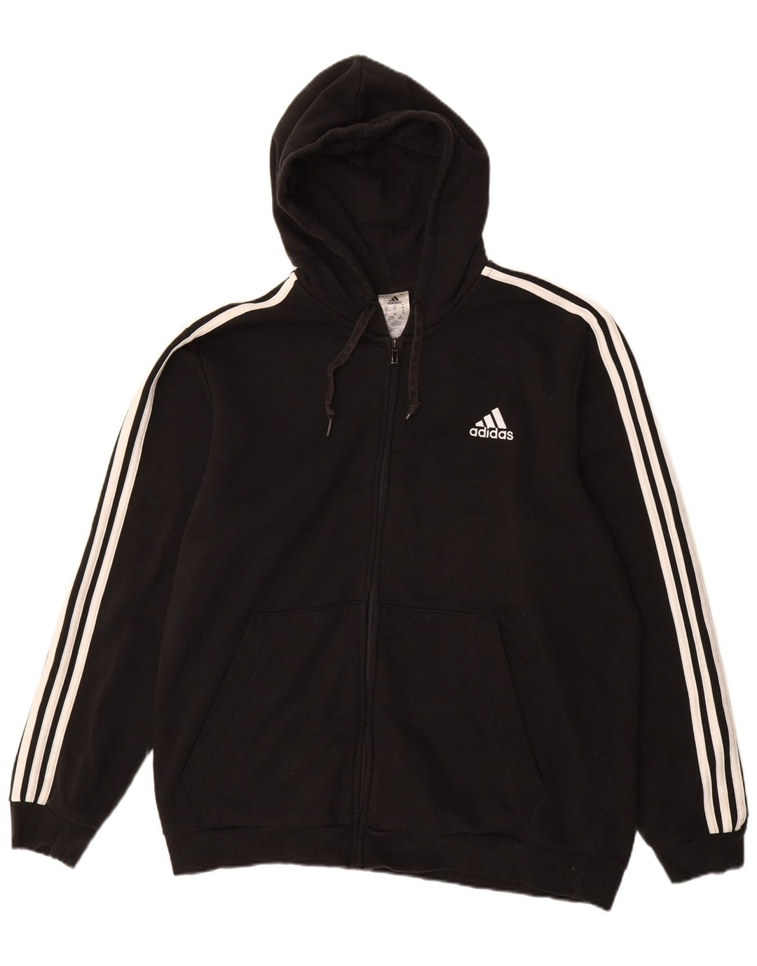 Pulover ADIDAS pentru bărbați, cu fermoar, bumbac XL, negru