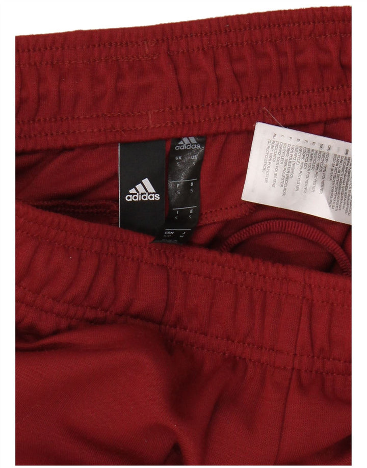 ADIDAS Womens Tracksuit Trousers UK 10 Small  Burgundy Polyester