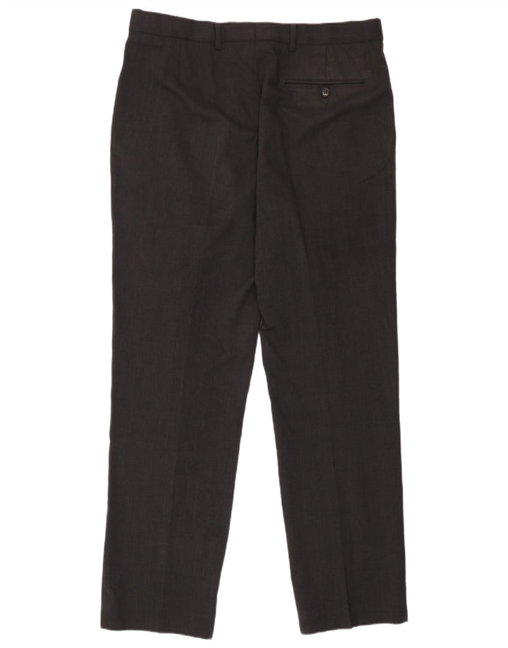 Pantaloni de costum pentru bărbați Marks & Spencer, cu tăiere obișnuită, L34 L31, lână gri