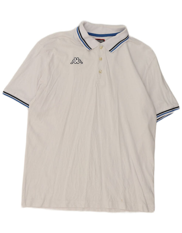 Cămașă polo pentru bărbați Kappa 2XL bumbac alb