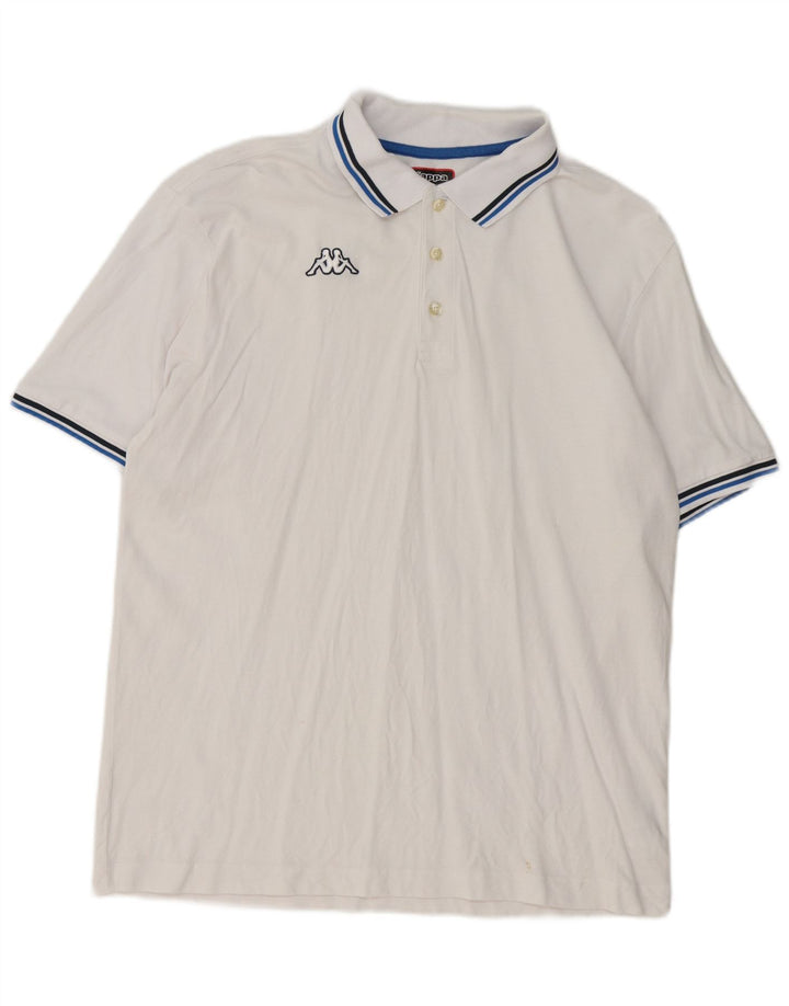 Cămașă polo pentru bărbați Kappa 2XL bumbac alb