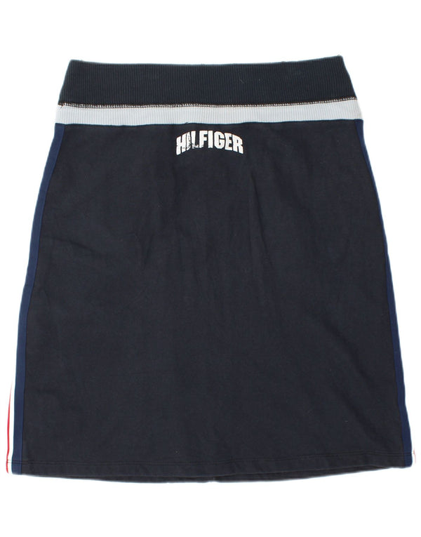 TOMMY HILFIGER Fusta A-Line pentru femei UK 14 Medium W30 Bleumarin Colorblock