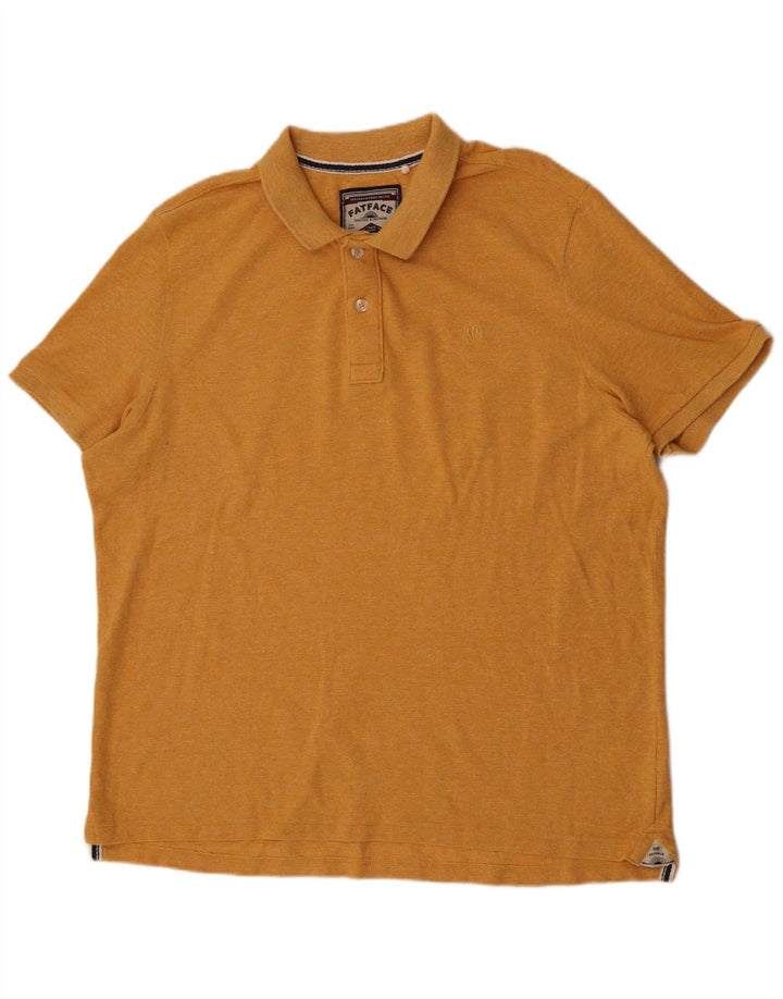 Tricou polo pentru bărbați Fat Face, bumbac galben 3XL