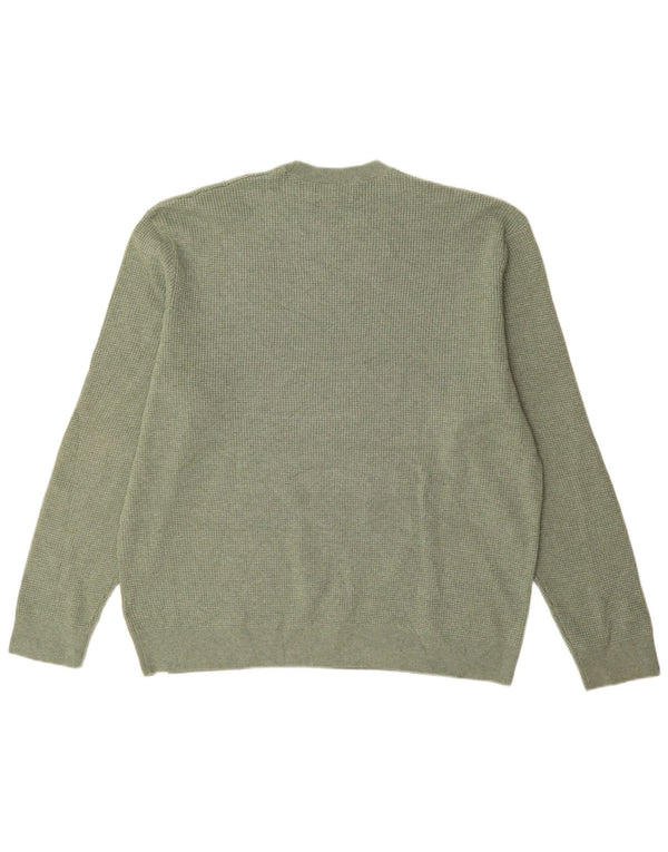 Pulover pentru bărbați Marks & Spencer, cu gât crew, poliester verde 3XL
