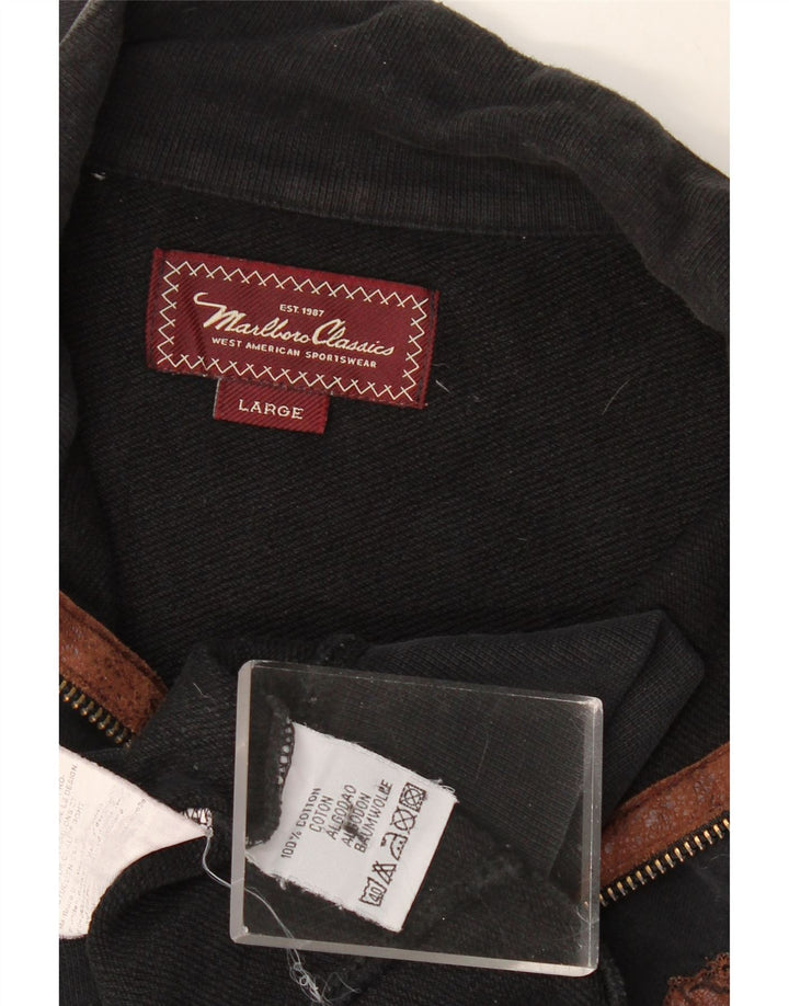 Pulover pentru femei Marlboro Classics, cu fermoar și gât, UK 16, mare, negru