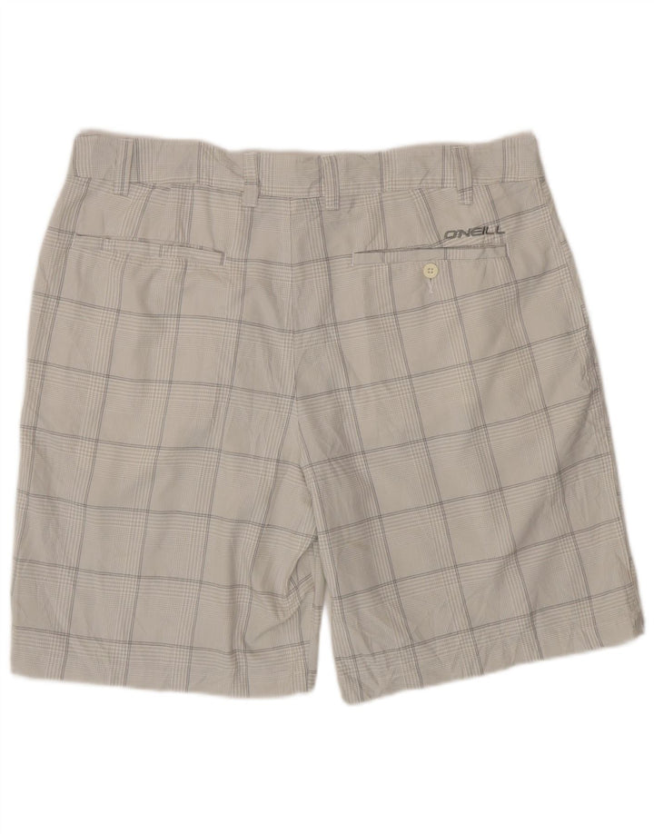 Pantaloni scurți chino pentru bărbați O'Neill W38 XL poliester cu carouri gri