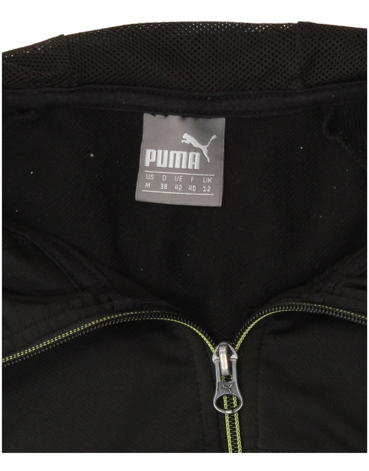 Jachetă de trening cu glugă Puma pentru femei UK 12 Poliester mediu negru