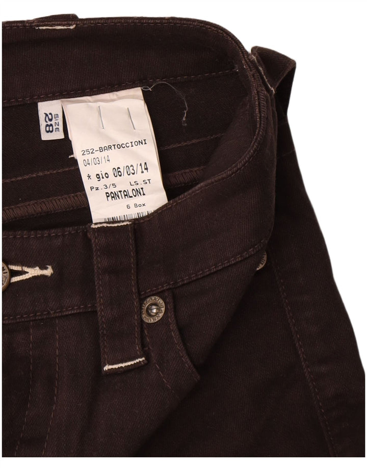 Blugi drepti pentru femei Armani W28 L30 bumbac maro
