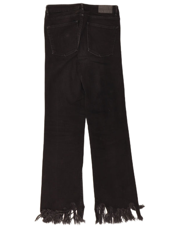 Blugi Drepți Femei ZARA EU 36 XS W26 L27 Negri