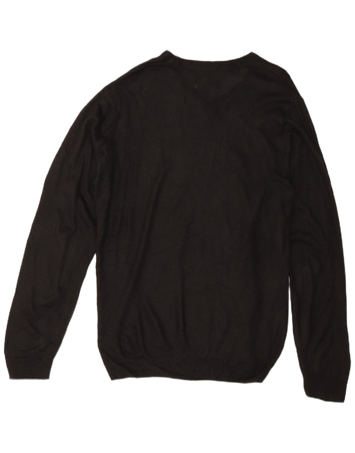 Pulover pentru bărbați Marks & Spencer, cu decolteu în V, XL, acrilic negru