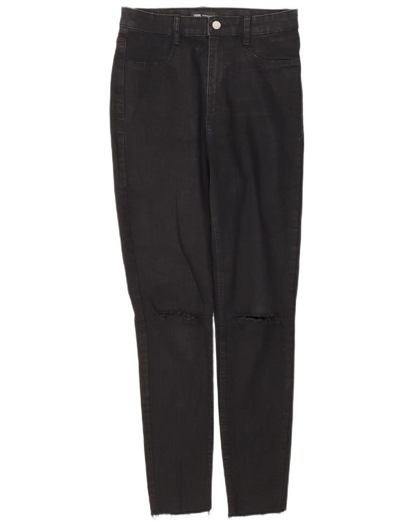 Blugi skinny cu talie înaltă pentru femei Zara EU 40 Medium L30 L28 Negri