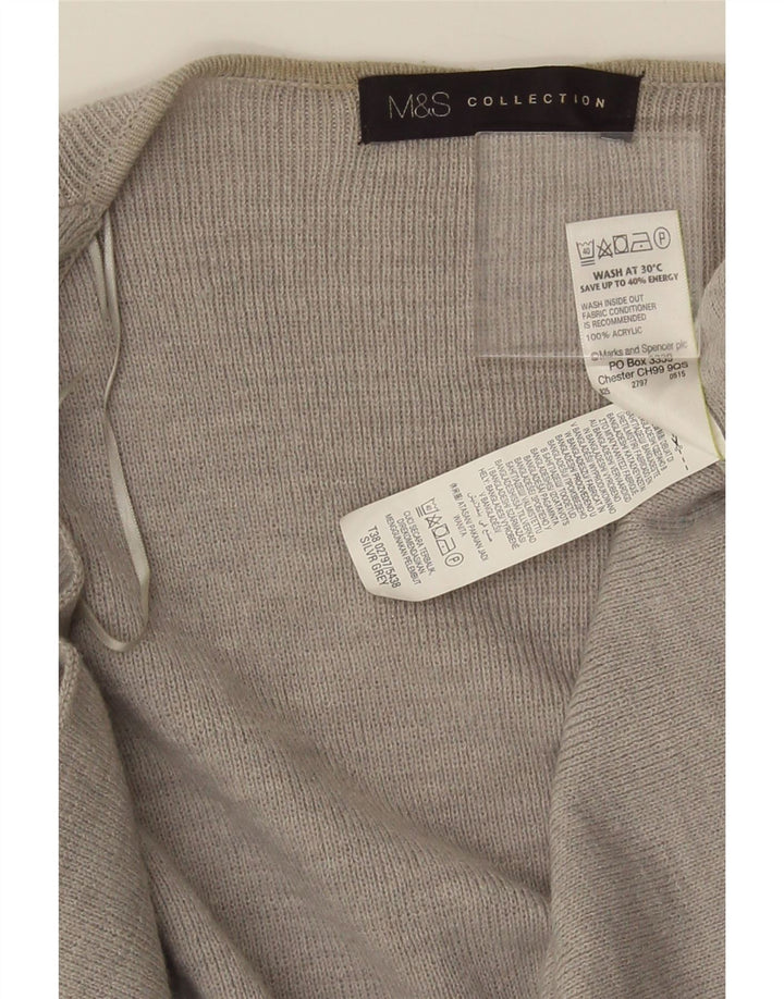 Pulover cardigan deschis pentru femei Marks & Spencer UK 10 mic gri