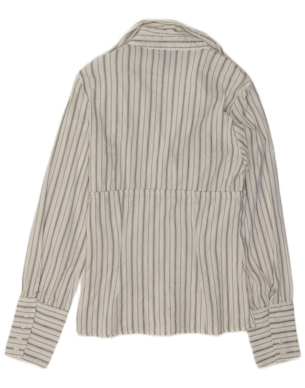 ZARA Womens Pullover Shirt Small White Striped