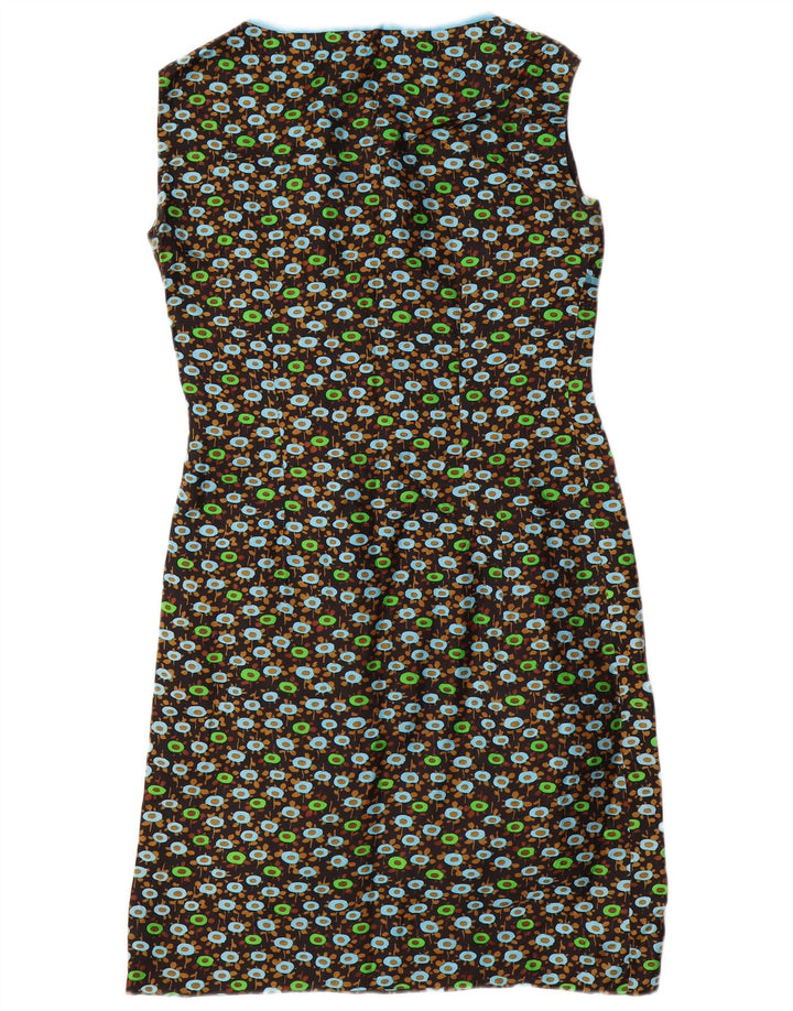 VINTAGE Set 2 piese mâneci 3/4 pentru femei UK 14 Medium Black Floral