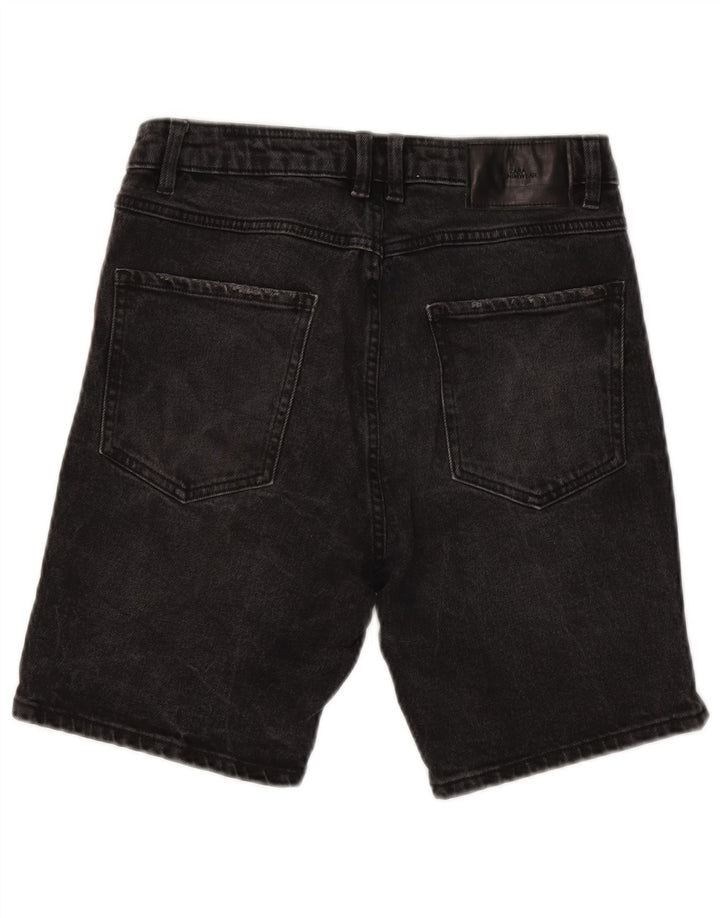 Pantaloni scurți din denim pentru bărbați Zara EU 38 Small W30 Bumbac negru