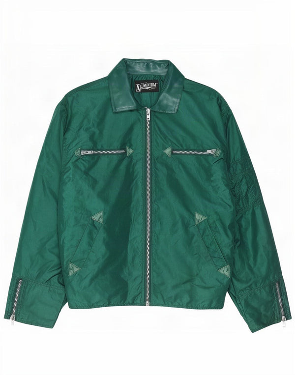 Bomber vintage pentru bărbați UK 40, mare, verde, nailon
