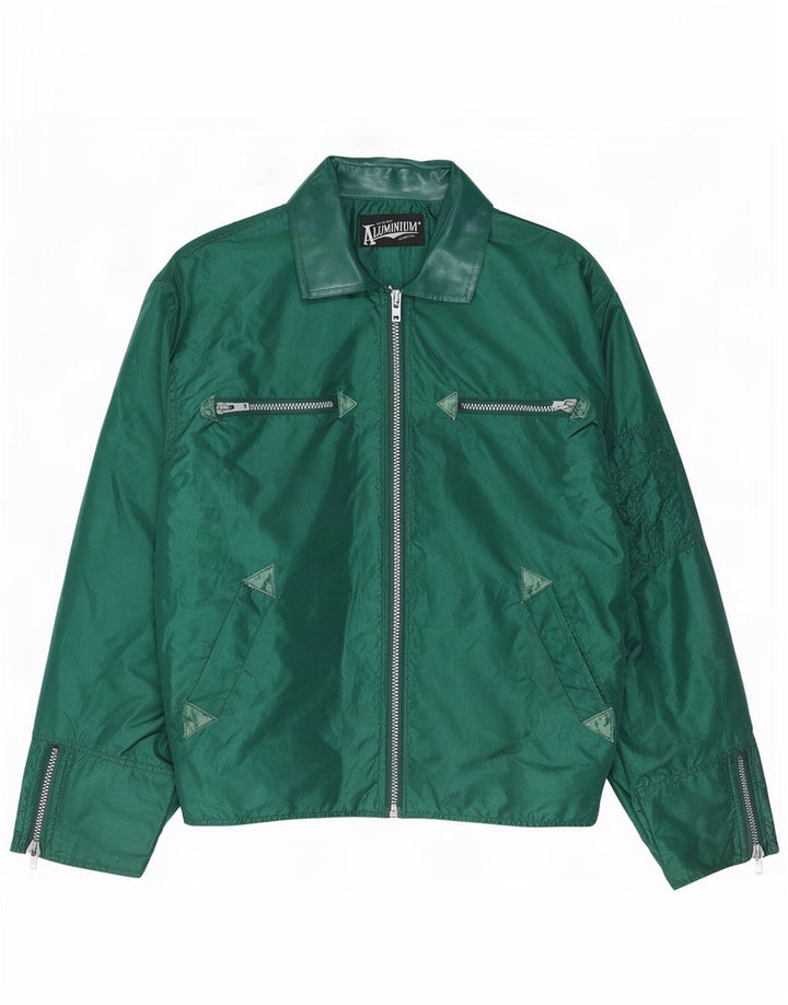 Bomber vintage pentru bărbați UK 40, mare, verde, nailon