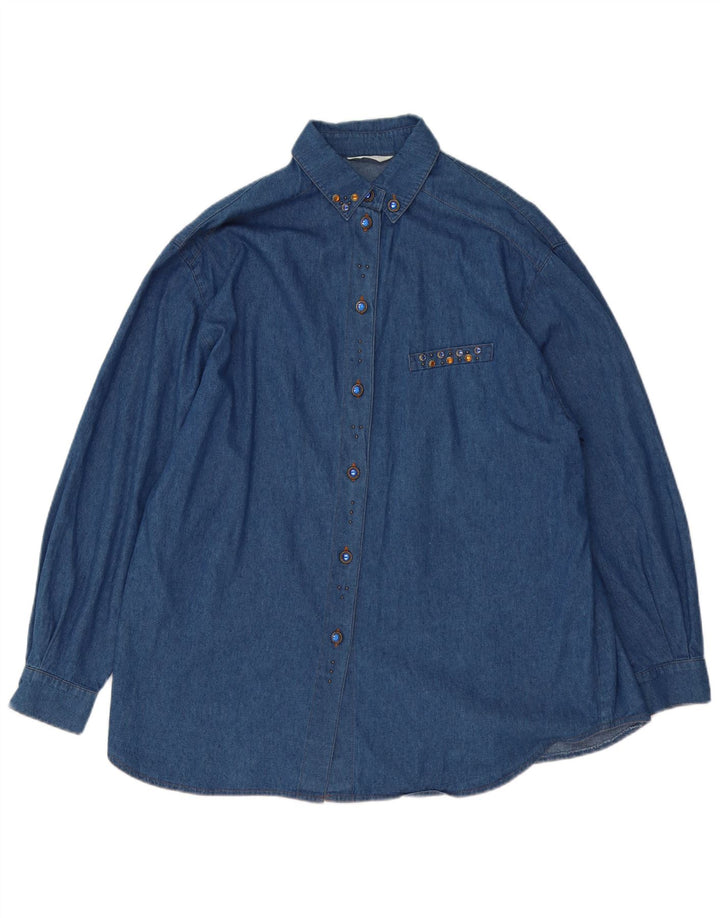 Cămașă denim supradimensionată pentru femei Hammer EU 46 XL Bumbac albastru
