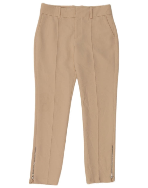 Pantaloni chino slim pentru femei Zara XS poliester bej