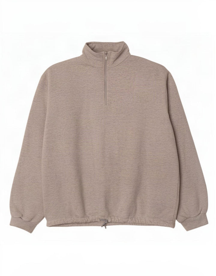 Pulover Asics pentru femei, cu fermoar, cu gât, UK 20 2XL, gri pete