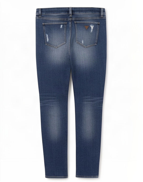 Blugi skinny cu talie medie Guess pentru femei L30 L29, bumbac albastru