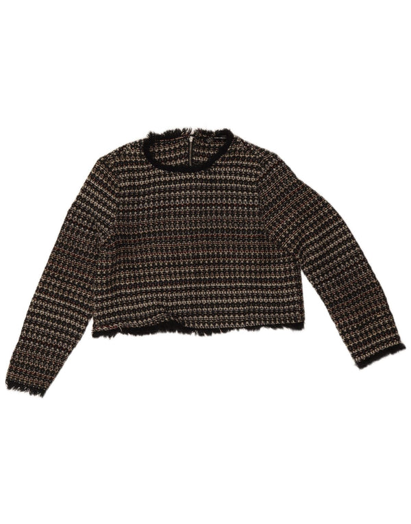 Pulover pentru damă Zara, cu gât de barcă, cu dungi medii, multicolore, UK 12