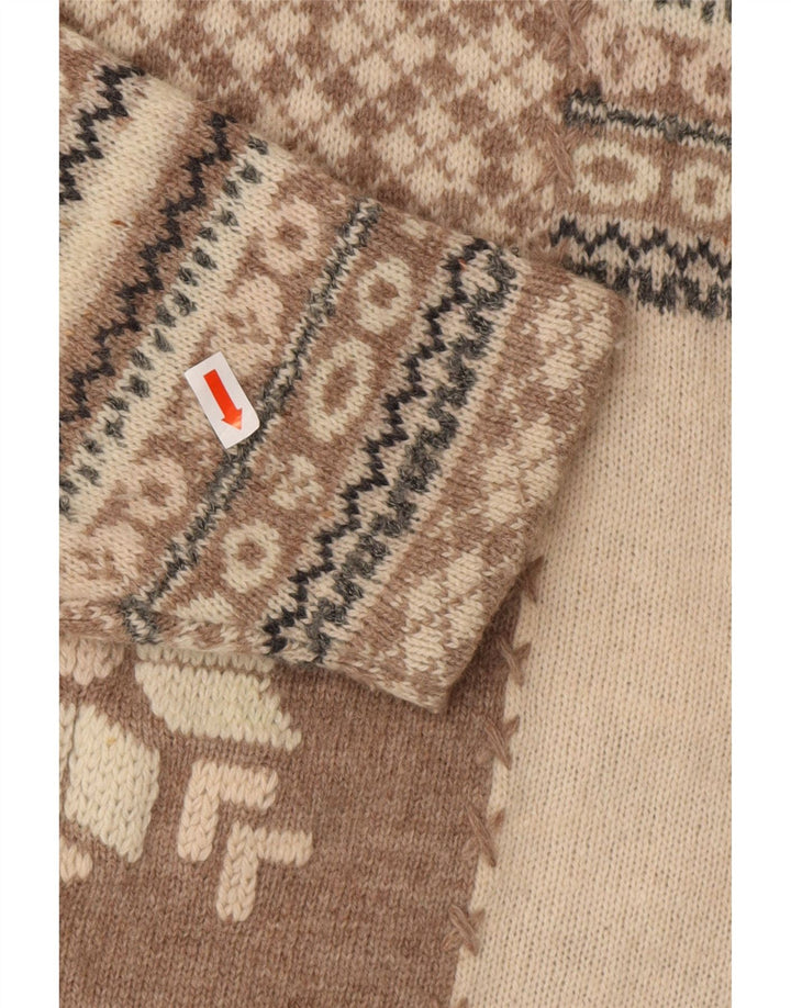 SURPRISE Pulover pentru femei, cu decor larg, cu gâtul șal, IT 40/42 Bej mediu