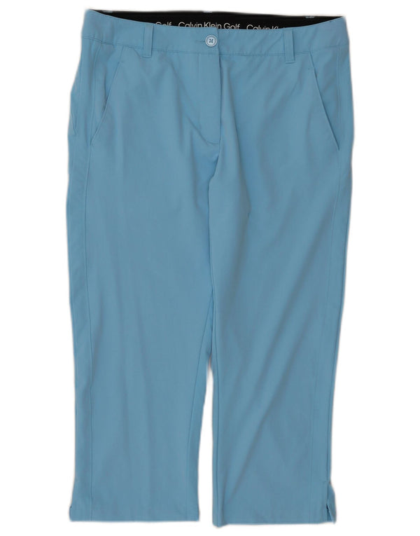 Pantaloni Capri de golf Calvin Klein pentru femei UK 12 Medium W32 L21 Blue Nylon