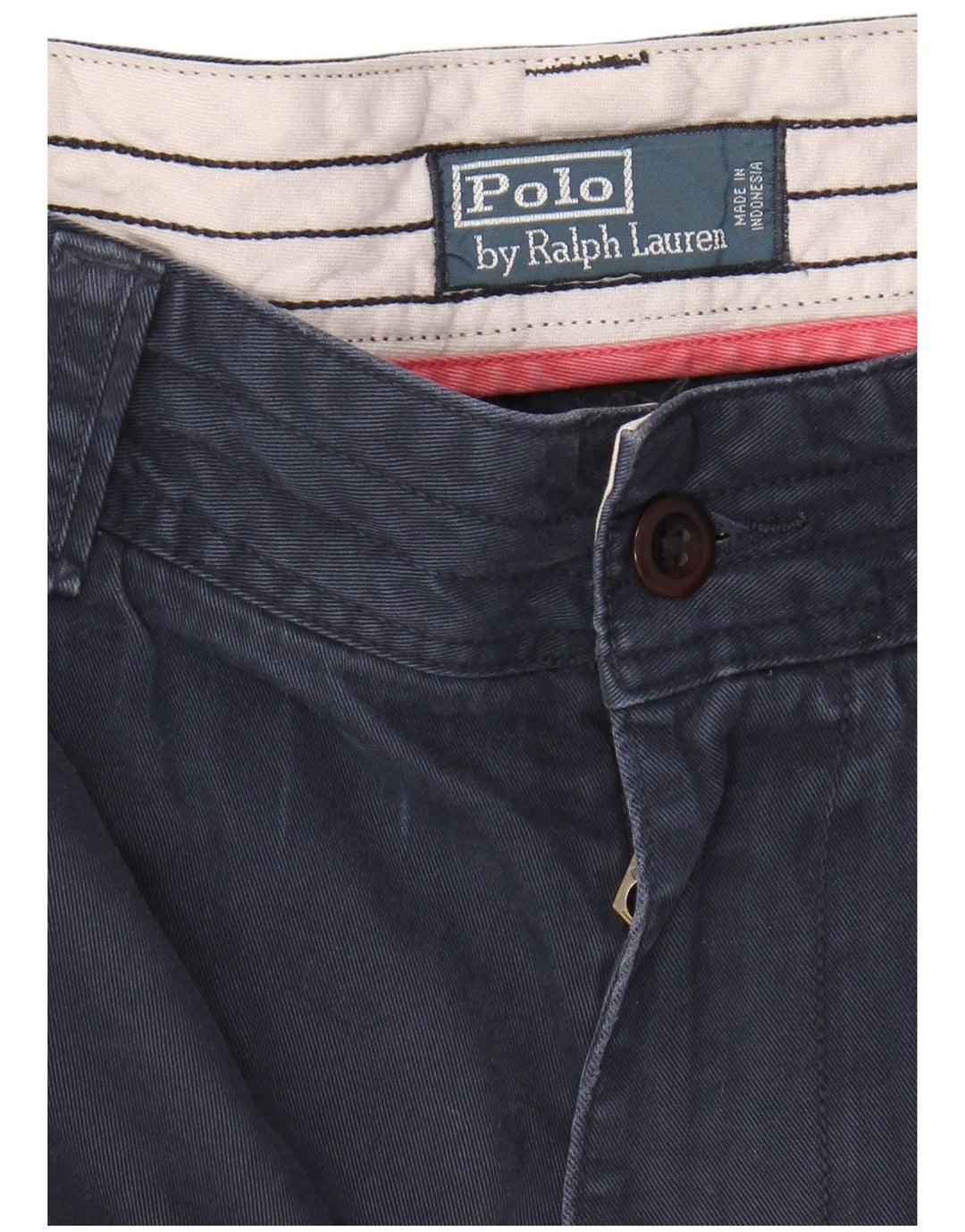 POLO RALPH LAUREN Pantaloni scurți cargo pentru bărbați W34 mari, bumbac bleumarin