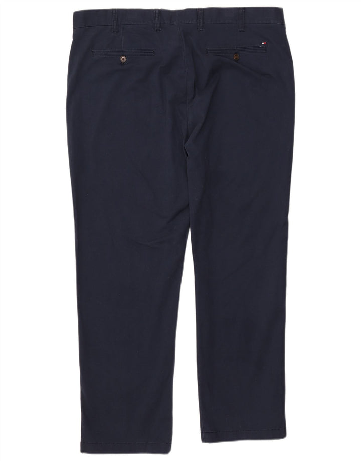 TOMMY HILFIGER Pantaloni chino personalizat pentru bărbați W38 L30 bumbac bleumarin