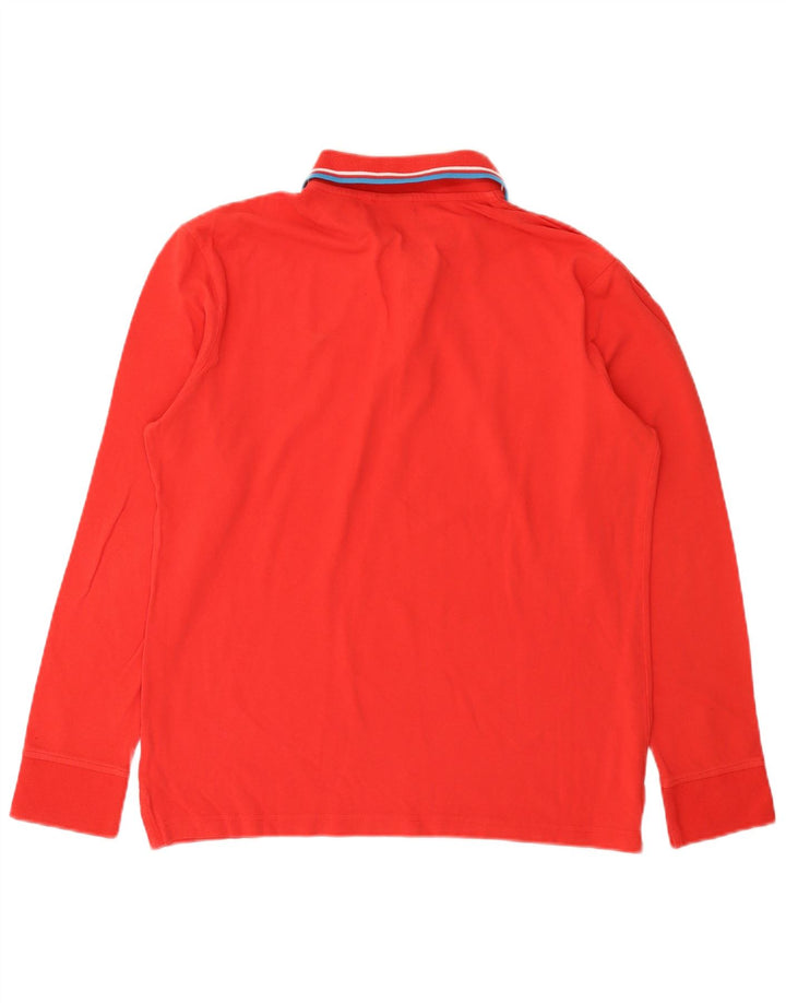 Tricou polo cu mânecă lungă Diadora pentru bărbați, roșu mare