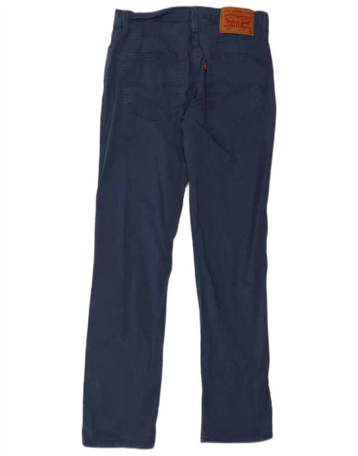 Pantaloni casual Levi's 511 Slim pentru bărbați L30 L32 Bumbac albastru