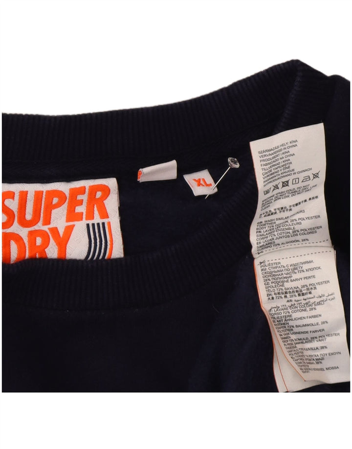 Pulover grafic pentru bărbați Superdry, XL, bumbac, albastru