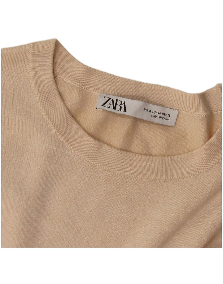 Pulover pentru femei Zara, cu gât de barcă, UK 12 Bej mediu