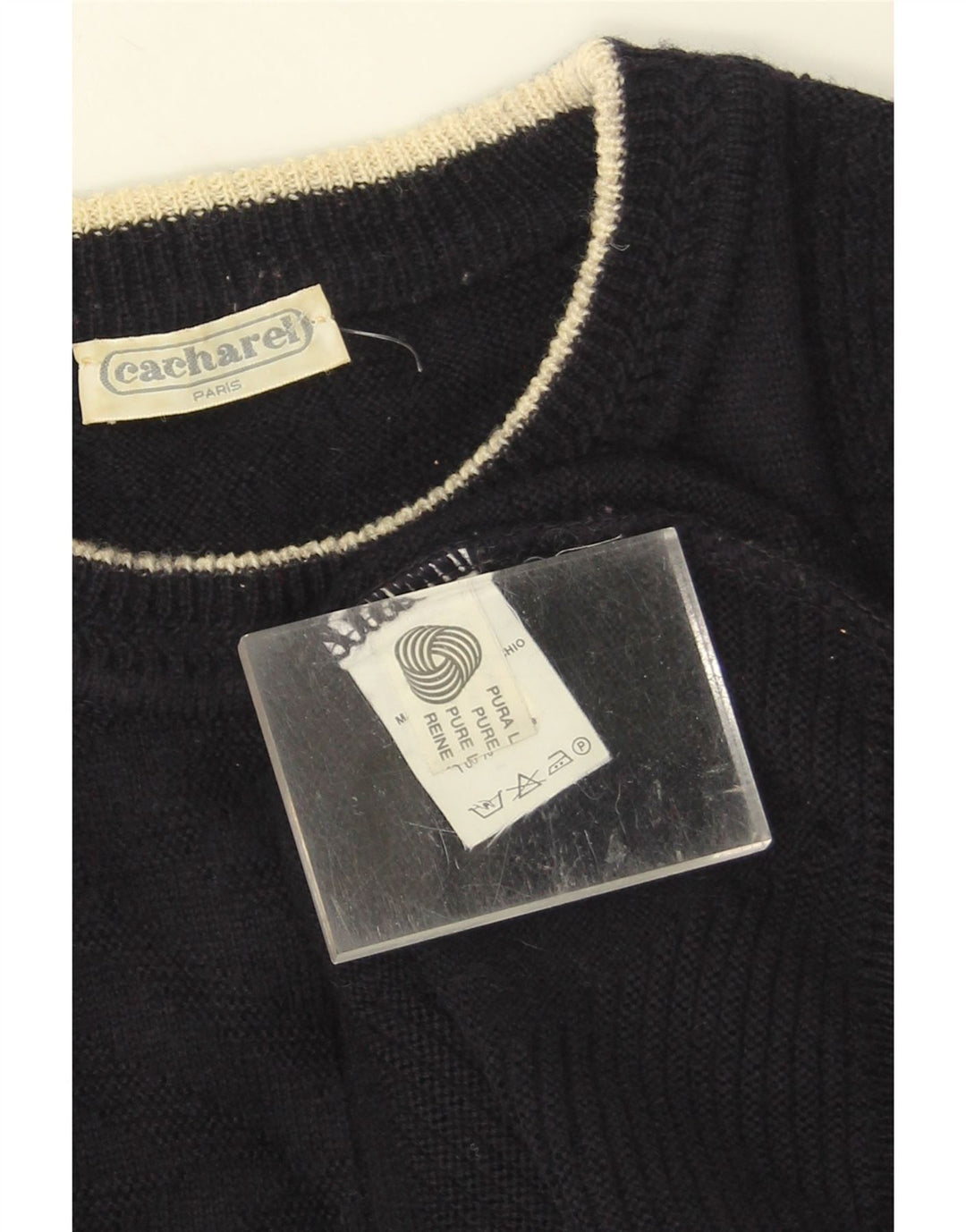 Pulover pentru bărbați Cacharel cu gât crew pulover XL bleumarin Lână nouă