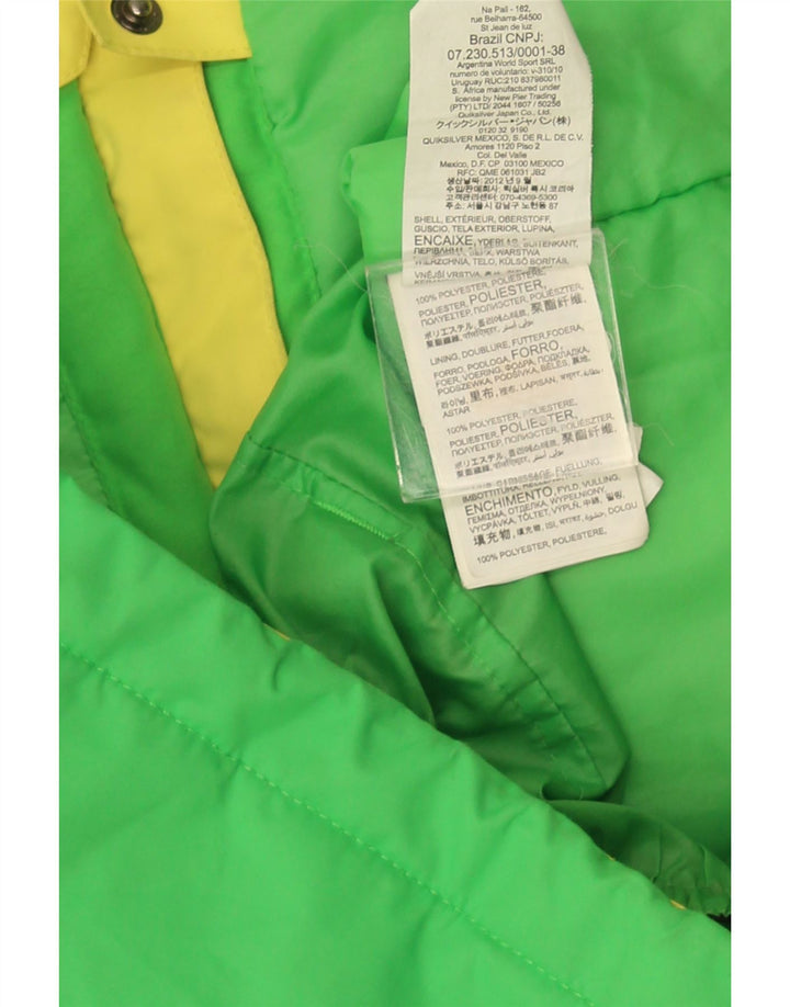 Jachetă Windbreaker pentru băieți Quiksilver 11-12 ani, verde mediu, color block