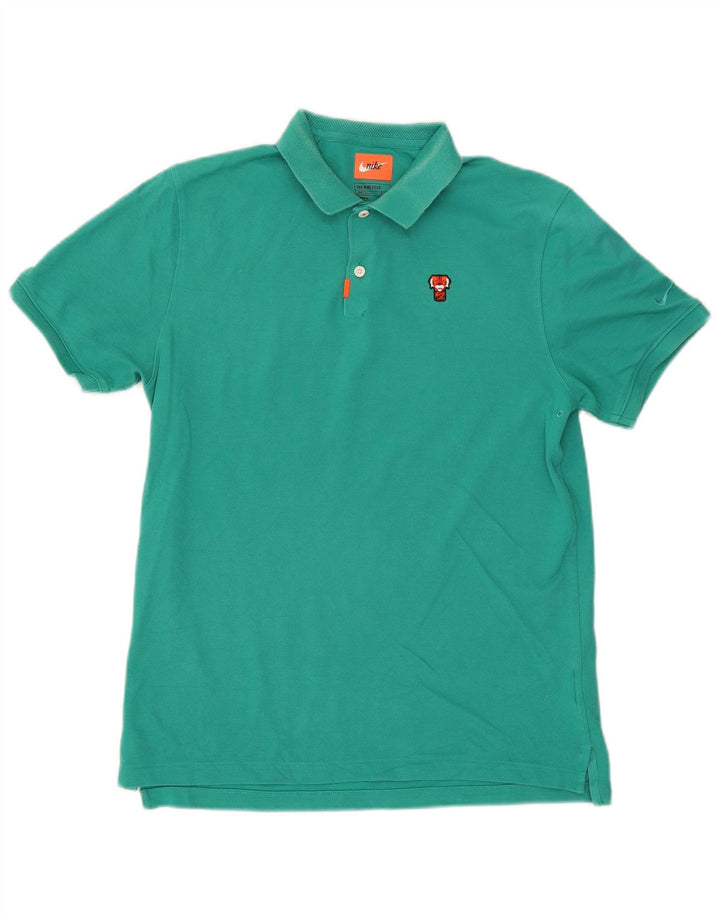 Tricou polo Nike Dri Fit pentru bărbați, bumbac verde mediu
