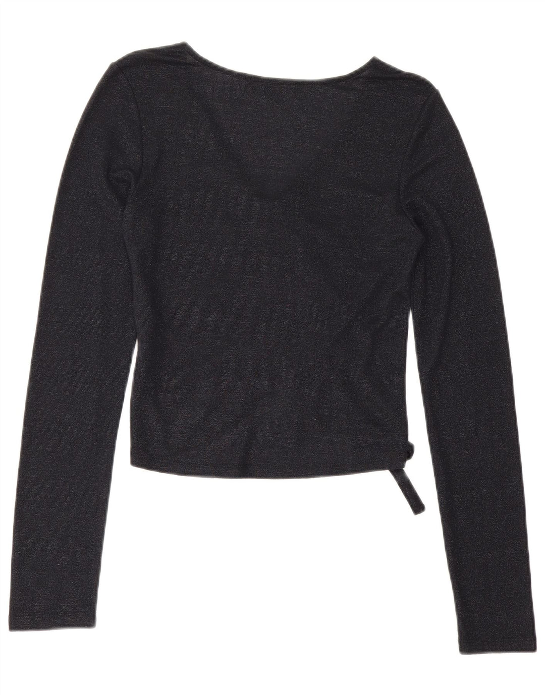 Crop Top pentru femei All Saints cu mânecă lungă UK 12 Medium Bleumarin Viscoză