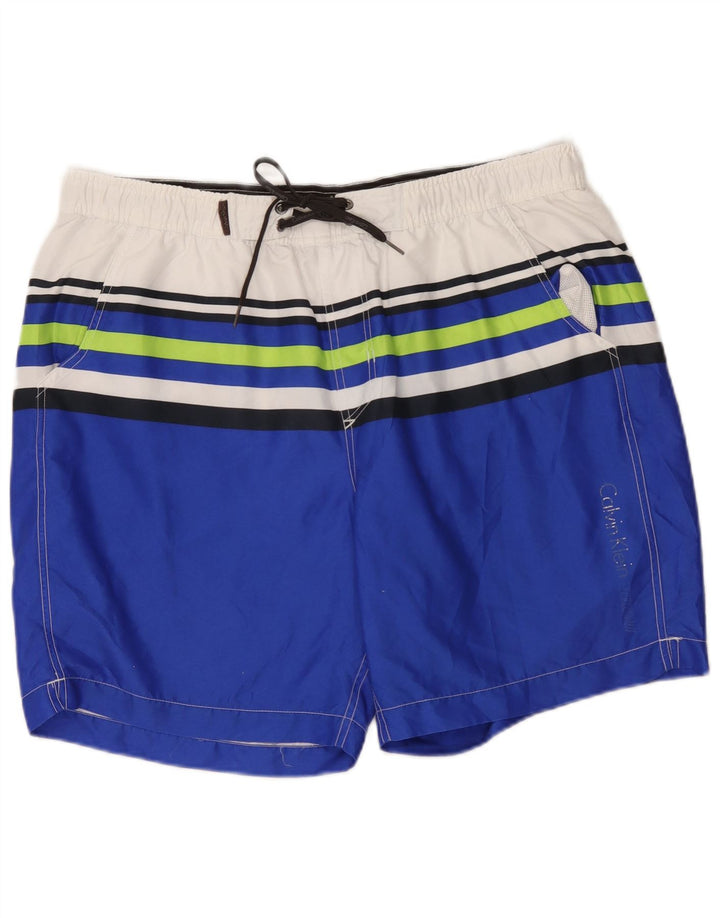 Pantaloni scurți de înot Calvin Klein pentru bărbați XL, albastru, poliester color bloc